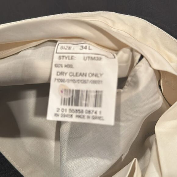 Brooks Brothers 346 100% Wool Grey Slacks Size 34 Long - Picture 3 of 5